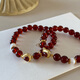 Jiadabao Brazilian natural 7A grade orange-red garnet bracelet tourmaline bracelet ancient gold high-end gift woman stone lucky 14cm