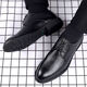Red Dragonfly Chaussures en cuir respirant Business Men's Large Taille 48 Wide Foot Taille 46 Taille 47 British 45 Chaussures de mariage de marié à pointes décontractées 3879 Black 38