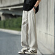 Seven Wolf summer ice silk pants for men's thin new style trendy loose straight pants for men's breathable casual quick-drying trousers for men K6636 gray M about 90~110Jin [Jin equals 0.5 kg] can be worn