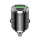Yomo Car Charger Charger Charger Cigarette Lighter PD30W All-Metal Super Fast Charging Converter Pild adapté à Apple 16 Huawei / Xiaomi un à deux noir