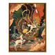 三栖虎敦煌神兽九彩神鹿数字油画2024新款diy填色画手工手绘填充丙烯画 SJ14756 50*70cm绷好加厚内框+外框