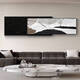 Pupan Schwarz -Weiß -Stil minimalistischer Wohnzimmersofa Hintergrund Wanddekoration Malerei Abtrakte Malerei Sinn Mural Neualer Stil Wörterbuchstil A Style 33*80+26*80 = überlappende Gesamtlänge 12035 mm Aluminium Aluminium