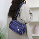 New large capacity waterproof nylon European and American fashion trends for women with large capacity simple and versatile retro one-shoulder crossbody bag black