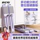 Mike Sheep Split Abdominal Board Multifunctional Fitness Board Wheel Automatic Rebound Home Pilates Ski Machine Belly Slimming Magic 6-in-1 Double Board Drawstring Model Upgraded AI Intelligent Follow-Up/Thick Yoga Mat|Purple Daily Fitness/Yoga/Abdominal Roll Recommendation