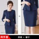 New blue quarter-sleeved small suit jacket for women beauty salon jewelry store two-piece professional suit green suit + skirt (JY6210) 2XL