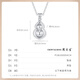 Chow Tai Sang platinum pendant gourd pendant necklace PT950 versatile and simple Christmas gift for girlfriend and wife, pendant about 5.5g (free S925 silver chain)