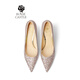Rose Castle Crystal Zapatos de oro Tacones altos zapatos de novia xiuhe vestido de novia principal oro 6629 6.5cm 40