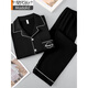 Modal men's pajamas long-sleeved pure cotton thin 2024 spring and autumn new cardigan can be worn on the outside with large-size home clothing set BK691 gray 3XL [160-180Jin [Jin equals 0.5 kg]]