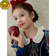 G.duck girls dress autumn and winter Snow White fashionable children's Lolita princess dress baby birthday dress tutu skirt Snow White fake two pieces 100 cm