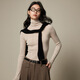 ROMON knitted sweater women's German Yangtze tulle trunk 100% cardigan seamless base shirt 2025 spring and autumn fashion sweater Huami XL /170-130Jin[Jin equals 0.5 kg]-175-140Jin[Jin equals 0.5 kg]