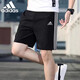 阿迪达斯（adidas）短裤男裤夏季2025新款针织裤透气舒适宽松休闲裤运动裤 IC9435黑色 L
