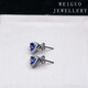 Fat Donglai Quality Tanzanite Earrings S925 Silver Plated 18 Women's Simple Fashionable Blue Gemstone Earrings
