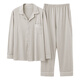 Yalu cotton pajamas men's spring and autumn long-sleeved cardigan home clothes can be worn on the outside in autumn and winter thin large-size two-piece set JX12213 L