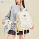 Cnoles cnoles cnoles Sac à dos pour femmes peut être amovible de niche lycée schol schol étudiant féminin peut mettre un ordinateur crème blanche