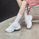 Skechers Chaussures féminines 25 chaussures panda semelles épaisses à la mode à la mode blanche Chaussures pour femmes chaussures blanches 11979 11979-wsl blanc 35