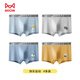 Catman Youth Underwear Children's Cotton Shorts Shorts Boys' Boxer Briefs for Middle and High School Students Development Period 4 Pack Mulberry Silk Bottom Happy Sports - 4 Pack 170 (L) (Recommended 90-110 Jin Jin is equal to 0.5 kg)