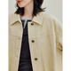 InMAN (INMAN) retro corduroy Bath style flower bud jacket 2025 autumn women's new casual and versatile loose top Pear Blossom M