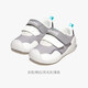 Ginoble baby toddler shoes 8-18 months 25 years spring men's and girls' children's shoes spring and autumn GB2391 gray/cotton white