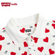 Levi s Levi's Girls Dress Summer New Love Printed Children's Skirt Polo Skirt Candy White 110/52 Recommended Height 98-104cm