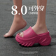 Zapatillas gruesas con suela gruesa con suela de calamar de 8cm para mujeres en verano Nuevo estilo para el desgaste Celebry Celebrity Sandalias de tacón de tacón alto [3881] Hermoso calamar de 8.0 cm 35-36