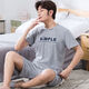 
TTPMER pajamas for men's summer cotton short-sleeved plus size thin loose Chinese youth casual home clothing suit can be worn outside 9928 [H series men's short-sleeved shorts suit] 175 L [recommended 100-130 Jin [Jin equals 0.5 kg]]