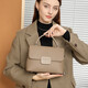 First layer cowhide women's one-shoulder crossbody simple fashion bag for girls classic shell bag 2 shoulder straps large capacity soft leather elephant gray gift box 2919