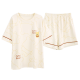 Pioneer 2025 Nouveau pyjamas d'été à pics pour femmes coton pur short à manches courtes minces vêtements sucrés sweet home two-yey set yzt9859 ensemble à manches courtes 3xl code [recommandé 160-180jin [Jin est égal à 0,5 kg] usure] Taille moyenne