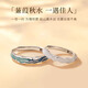 MZMZ Jianjia Bailu platinum couple ring PT950 platinum matching ring wedding Valentine's Day birthday gift for girlfriend and wife light luxury model-live ring local warehouse/next day delivery
