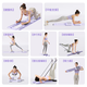 Mike Sheep Split Abdominal Board Multifunctional Fitness Board Wheel Automatic Rebound Home Pilates Ski Machine Belly Slimming Magic 6-in-1 Double Board Drawstring Model Upgraded AI Intelligent Follow-Up/Thick Yoga Mat|Purple Daily Fitness/Yoga/Abdominal Roll Recommendation