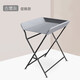 Windel Tisch Babypflege Tisch tragbares Multifunktionsfaltbares Badebad Babybett Windeln Touch Tisch Altes Schlossgrau-Stil (Basketball + Kleidung Trocknenstange + Lagertisch Rack