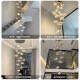 2024 new spiral staircase hollow long chandelier empty villa duplex building small loft apartment high living room light long plate 12040CM-mixed 27 head high 3 meters