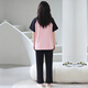 Catman 100% pure cotton pajamas for women in summer short-sleeved trousers casual loose women's home clothes large size can be worn out for outfits 688 pink 2XL [recommended 140-160Jin [Jin equals 0.5 kg]]