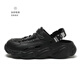 
Anshangfen sandals men's summer wear 2025 new non-slip anti-odor driving dual-purpose sports and casual beach slippers for men black [EVA thickened soft sole] 42-43 Suitable for 41-42 [inner length 260mm]