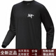 始祖鸟（ARC'TERYX）新款时尚舒适透气简约KRAGGSLlogo印花透气长袖T恤男款 石绿色/磷光/Stone Green XS