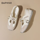 
Daphne retro genius training shoes for women 2025 summer new fashion casual white shoes flat sole breathable shallow mouth versatile women's shoes beige 37