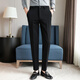 Summer trend Korean slim trousers for men with black small feet slim trousers business casual pants K682 black 9-point pants 30 Weight 110Jin [Jin equals 0.5 kg]-120Jin [Jin equals 0.5 kg]