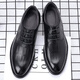 Red Dragonfly Chaussures en cuir respirant Business Men's Large Taille 48 Wide Foot Taille 46 Taille 47 British 45 Chaussures de mariage de marié à pointes décontractées 3879 Black 38