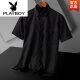 Playboy (Playboy) Daddy Sommer Kurzarm Shirt Top 2025 Neues lässiges loser Herren-Shirt Daddy Kurzärmler Kleidung DX6624 40 Gewicht über 130145jin [Jin ist 0,5 kg]