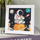 Astronauten und Kinder handgefertigtes DIY Diamond Stickers Material Pack Kindergärtnerinnen für frühe Bildung Paste Geschenk 7029 bezieht sich darauf, wer Geld verdient [Holzrahmen + Werkzeuge + Farbbox]