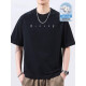Vancl Eslite's new spring high street trend brand pure cotton ice silk short-sleeved T-shirt for men 2025 summer loose large-size T-shirt T9902 black M 100-120Jin [Jin equals 0.5 kg]