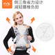 抱抱龙（BaoBaoLong）婴儿背带前抱式宝宝外出简易背巾新生儿童前后两用后背抱娃神器 透气款象牙米+围合式口水巾