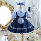 
MiSHIDE (MISHIDE) Princess Lolita Dress Children's Girls 2025 Summer Short Sleeve Lolita Princess Dress Birthday Cos 9738 Rabbit Police Skirt with belt + waist bag + collar 7 100cm All size