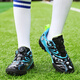 Zapatos de fútbol para niños uñas rotas zapatos para niños transpirables zapatos de entrenamiento de la escuela primaria botones rotativos zapatos de fútbol de niños 9896 negro 28