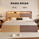Zhenxiangjia all solid wood bed double bed modern simple oak high box bed air pressure storage bed with drawer bed bedroom furniture solid wood color | oak bed (single bed) luxury version thickened row frame 1.8*2.0m air pressure structure