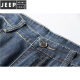 JEEP SPIRIT冰丝新款夏季男裤商务休闲宽松直筒男士牛仔裤潮 黑色-723 29