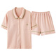 Couple pajamas summer short-sleeved cotton shorts cardigan lapel men and women Korean version simple casual suits for outside wear SN12701 women 12801 men XL men