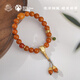 Potala Palace Beeswax Date Bead Bracelet 925 Silver Nanhong Wenwen Bracelet Tibetan Style Versatility Same Style for Boyfriends Birthday Gift