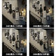 Polymer_photo Selección de pared Combinación Marco de fotos Estilo industrial Marco decorativo Marco de imágenes colgante Marco 2694 All Black (19 piezas) Bolsa estándar