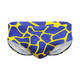 Nanbomaru Men's Geometric Pattern Swim Briefs Printed Fashion Blue Versatile Polyester Pool Equipment Student Trendy Swimsuit Dark Blue M