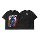 
WALKING BEAUTY2025 summer new European and American trendy brand men and women couple outfits large size loose pullover short-sleeved T-shirt for teenagers tee FY6629 white S